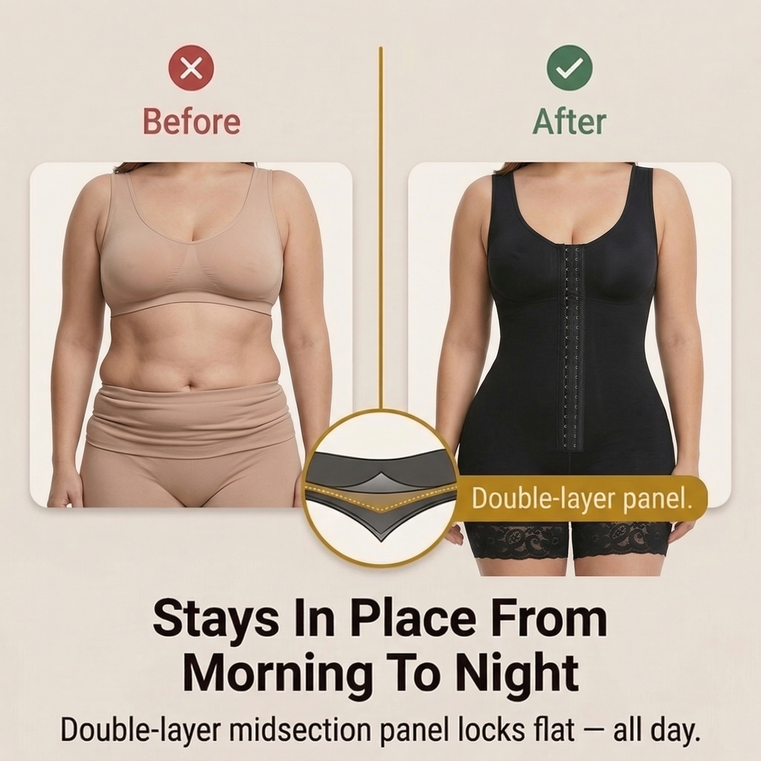 Curvella Full Body Shaper Bodysuit with Built In Bra - Elena Harper
