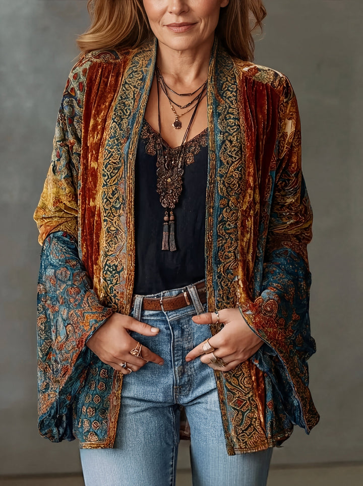 Aria Boho Kimono Jacket - Elena Harper