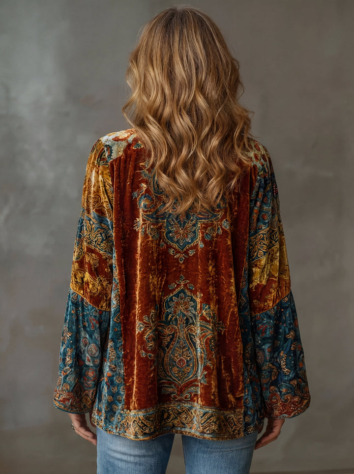 Darcy Boho Embroidered Kimono Cardigan - Elena Harper