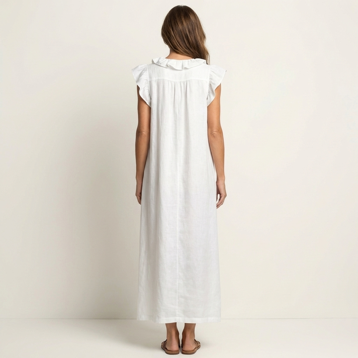 Long Dress Josette - Fluid Elegance with Ruffles