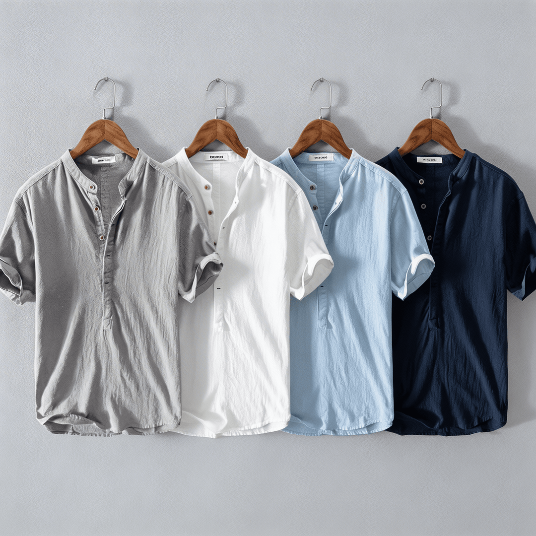 LAURENT MONACO | MEN'S MAO COLLAR SHIRT