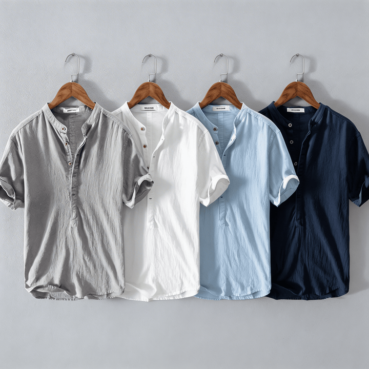 LAURENT MONACO | MEN'S MAO COLLAR SHIRT