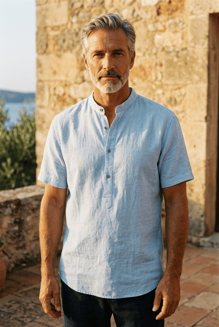ELENA HARPER™  |  MEN'S MAO COLLAR SHIRT