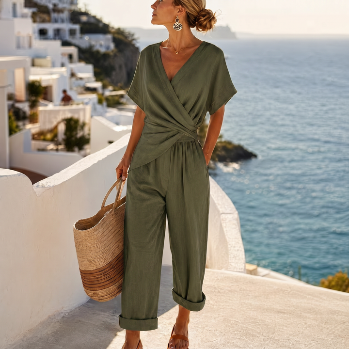 WRAP PANT SET FOR WOMEN