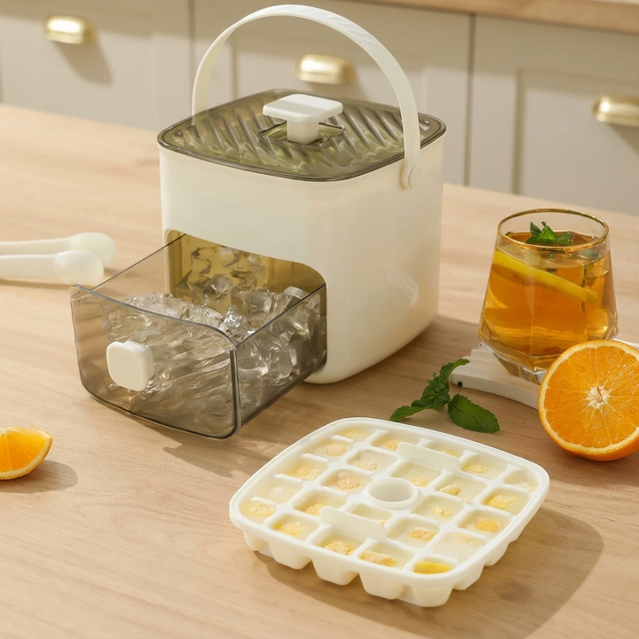 Compact Ice Maker for Countertop with Viewing Window