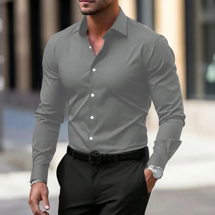 Velvet Collared Shirt for Men - Elena Harper