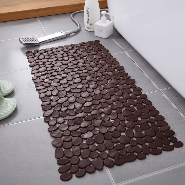 Bath Mat Pebble Structure PVC with Suction Cups, Anti-Slip
