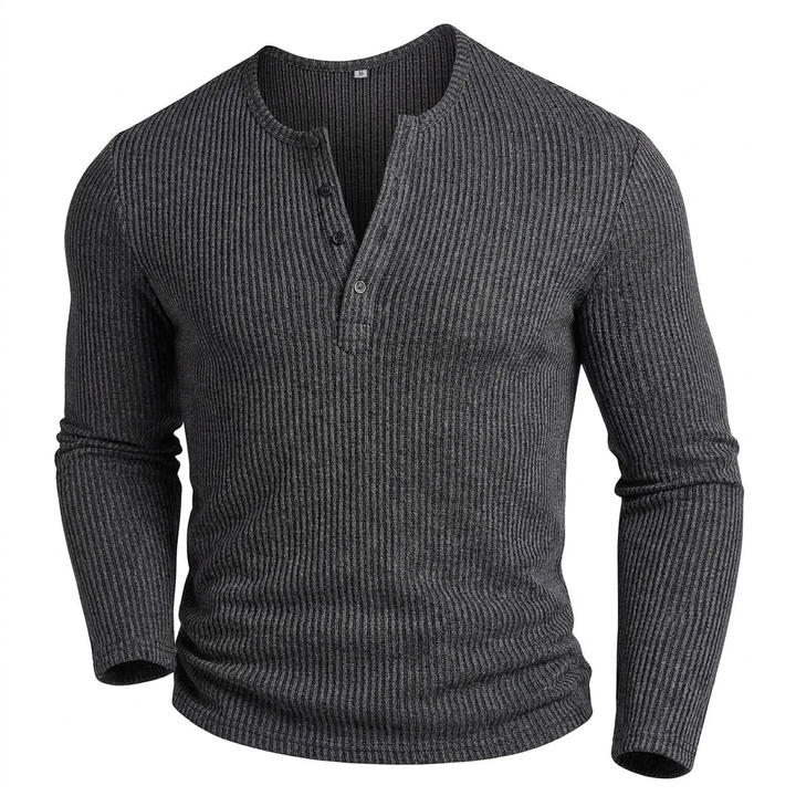 Buttoned Collar Mesh Shirt for Men - Elena Harper