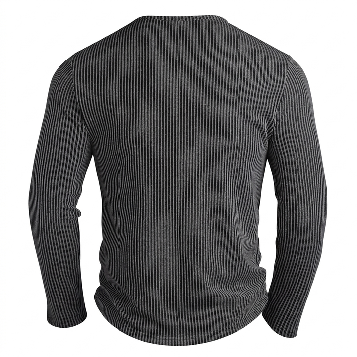 Buttoned Collar Mesh Shirt for Men - Elena Harper