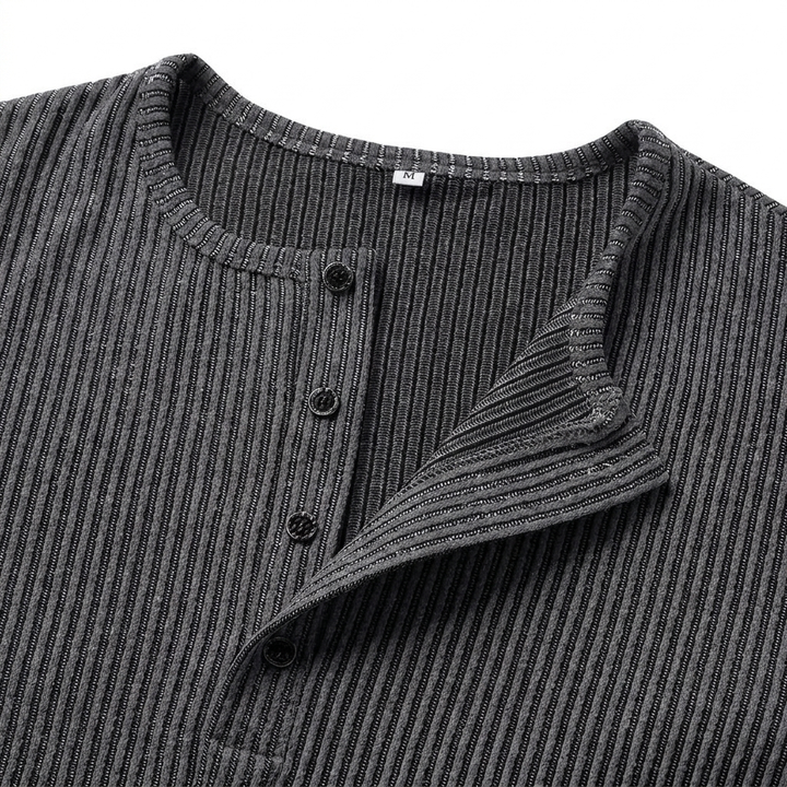 Buttoned Collar Mesh Shirt for Men - Elena Harper