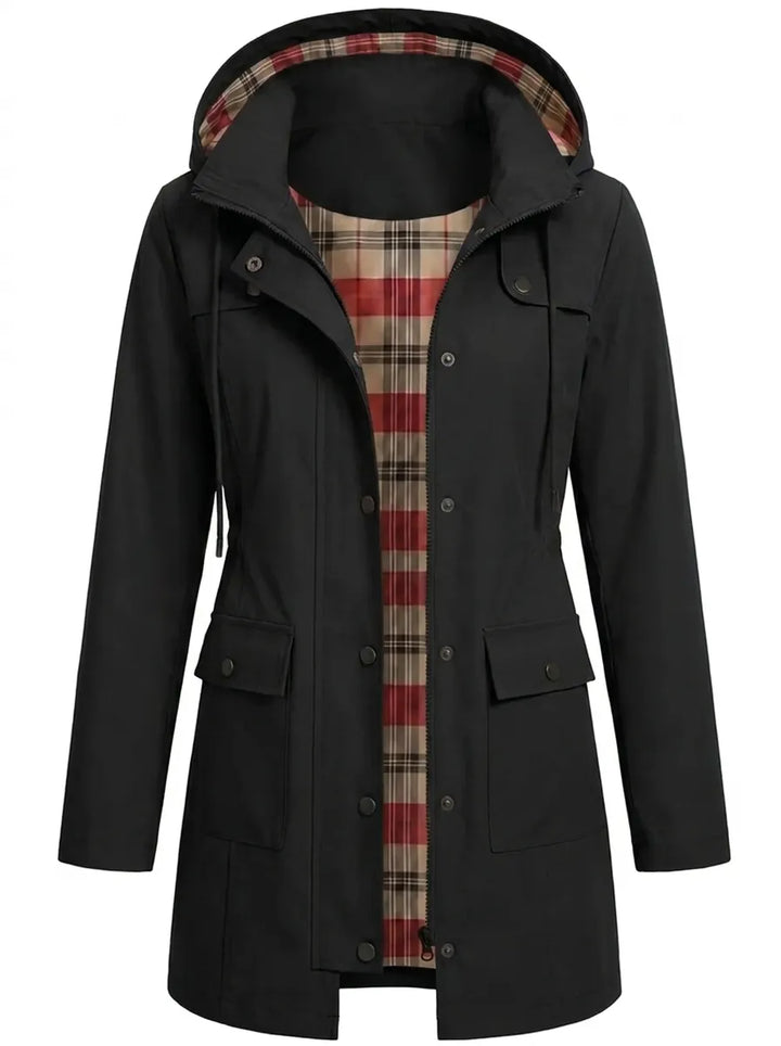 Sylvie - Elegant Waterproof Coat with Hood and Pockets