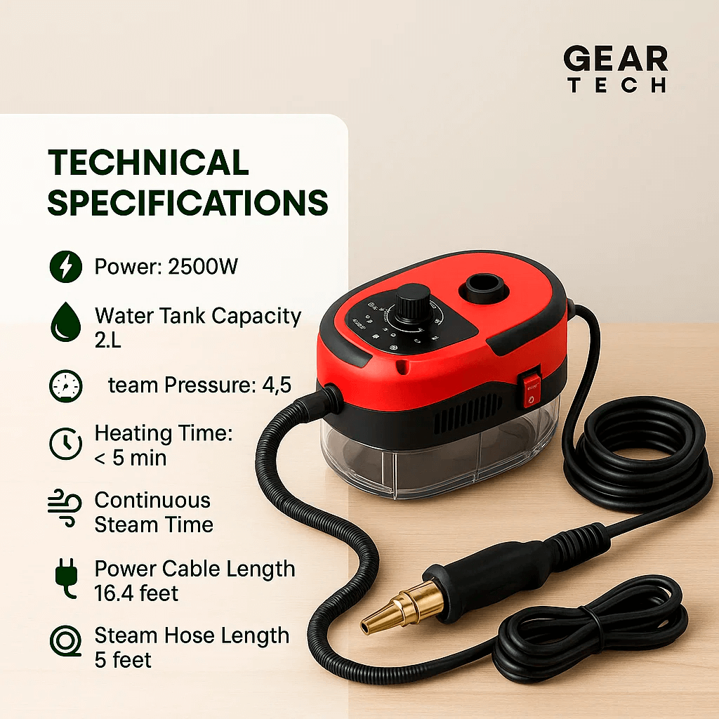 Home Steam Cleaner with Variable Control & Large Capacity