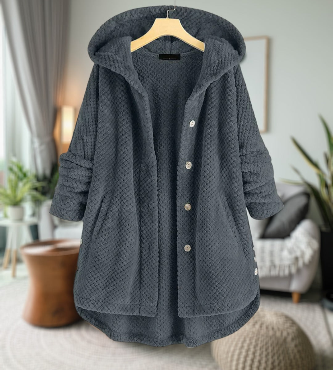 Karine - Elegant Oversized Teddy Coat
