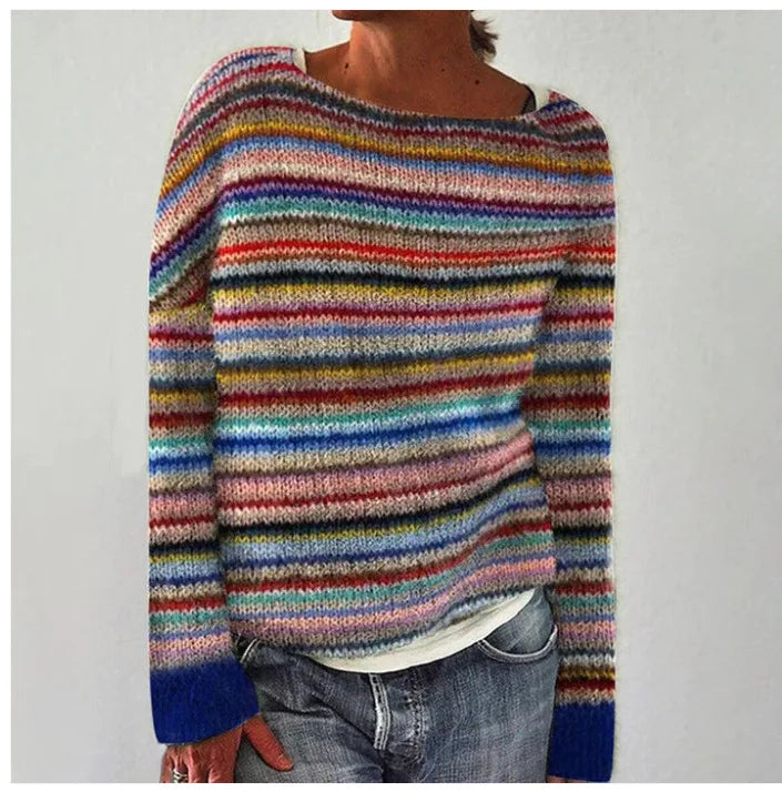 Aurélie - Chic Vintage Printed Sweater
