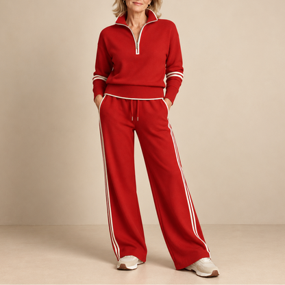 Binila Knitted Tracksuit Set, view 3 - Elena Harper