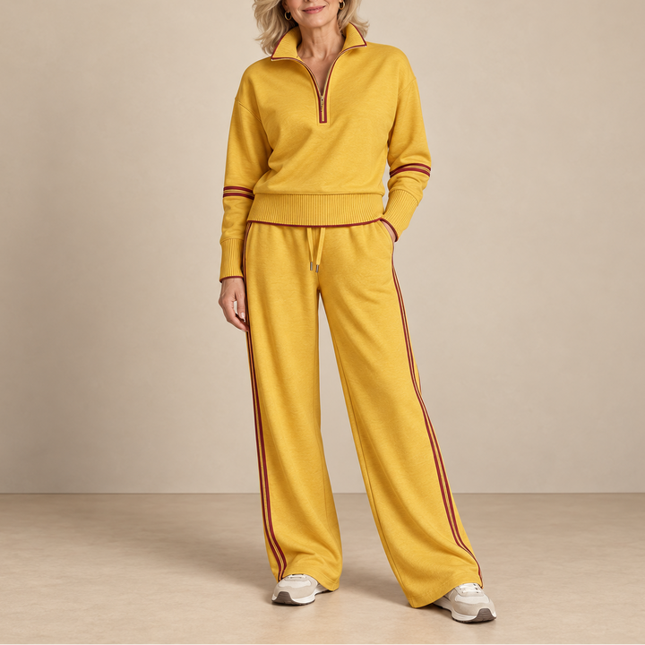 Binila Knitted Tracksuit Set, view 2 - Elena Harper