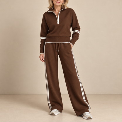 Binila Knitted Tracksuit Set, view 5 - Elena Harper