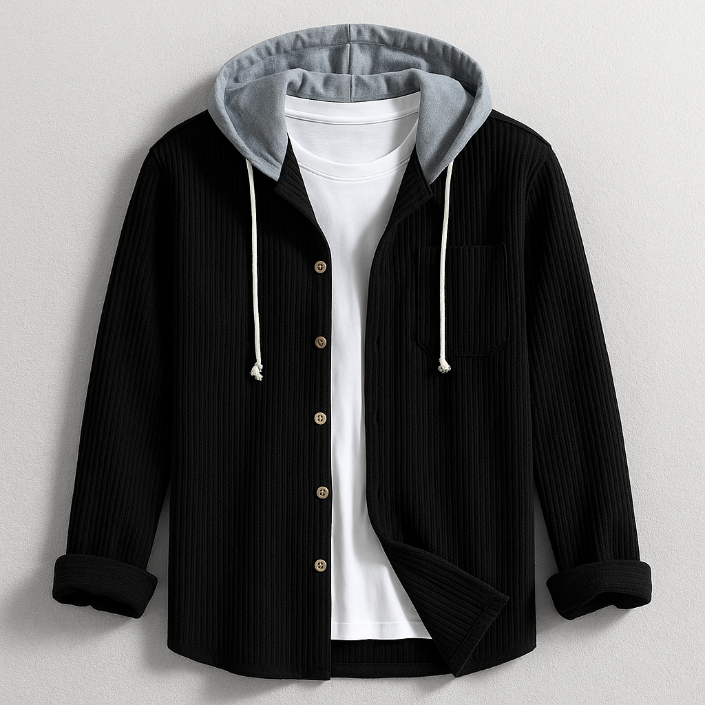 LAURENT MONACO | LUXURY SHIRT WITH HOOD