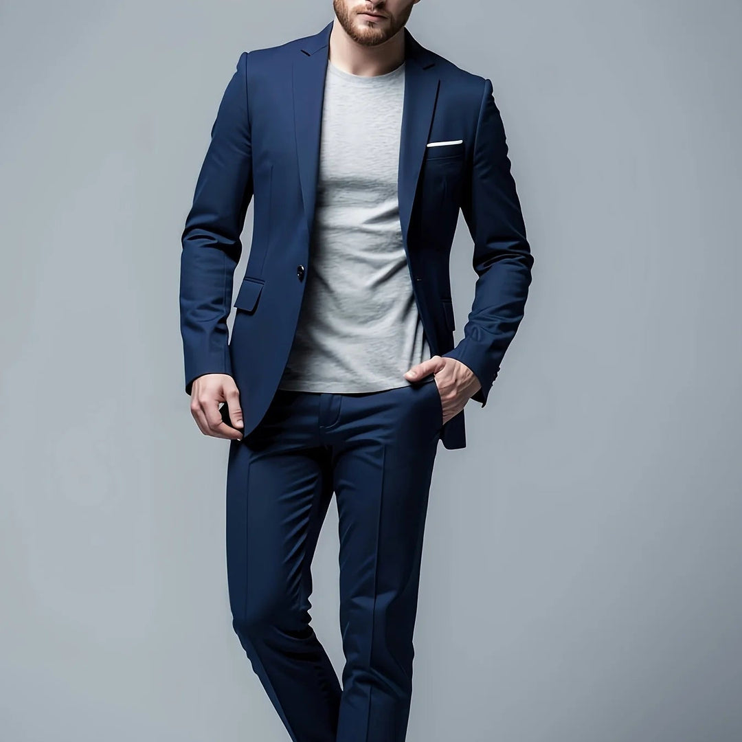Men's Slim Fit Suit Set - Blazer and Trousers Business-Casual