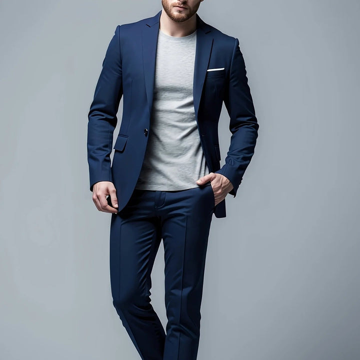 Men's Slim Fit Suit Set - Blazer and Trousers Business-Casual