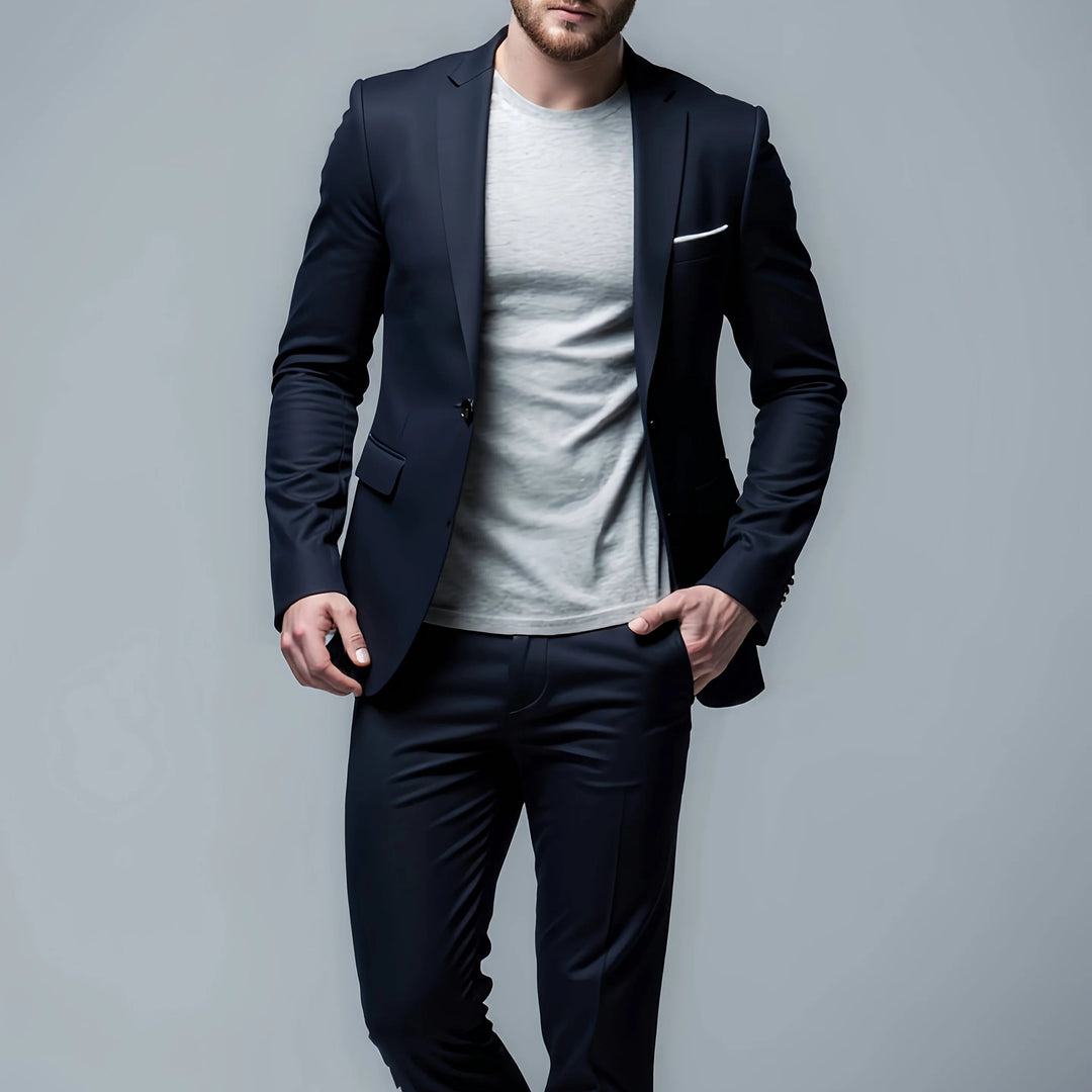 Men's Slim Fit Suit Set - Blazer and Trousers Business-Casual