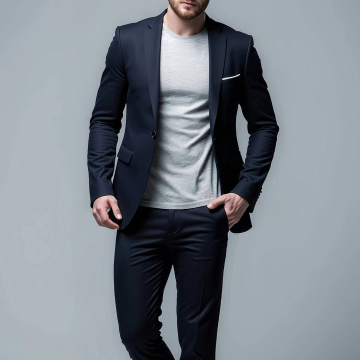 Men's Slim Fit Suit Set - Blazer and Trousers Business-Casual