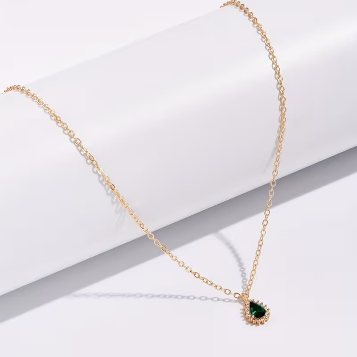 Emerald Dew Necklace, view 3 - Elena Harper