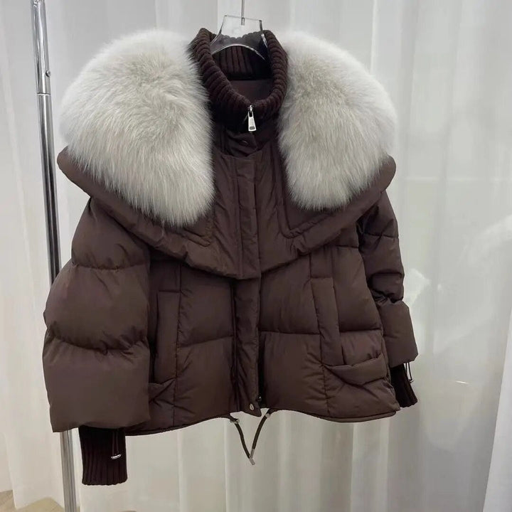 Sylvie - Chic Short Down Jacket with Fur Collar