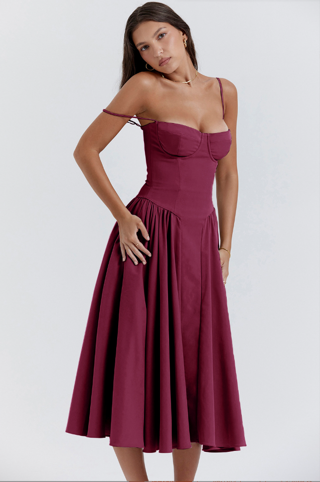 Elara Elegant Corset Sundress - Elena Harper