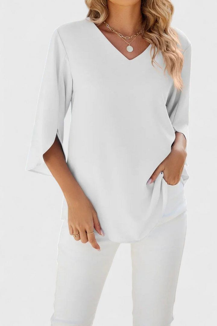 Tabitha Casual Blouse with Loose Cut and Sophisticated Style, view 4 - Elena Harper