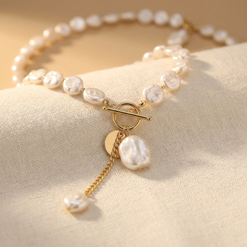 Baroque Layered Pearl Necklace - Elena Harper