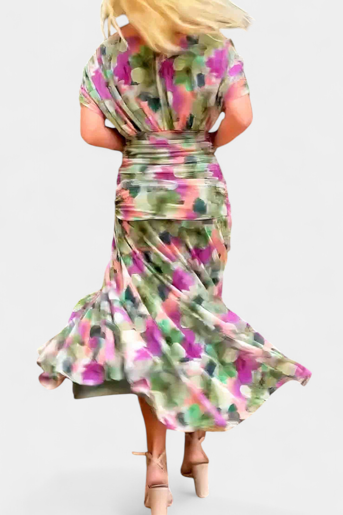 Women's Elegant Floral Maxi Dress Flowing & Flattering Style, view 10 - Elena Harper