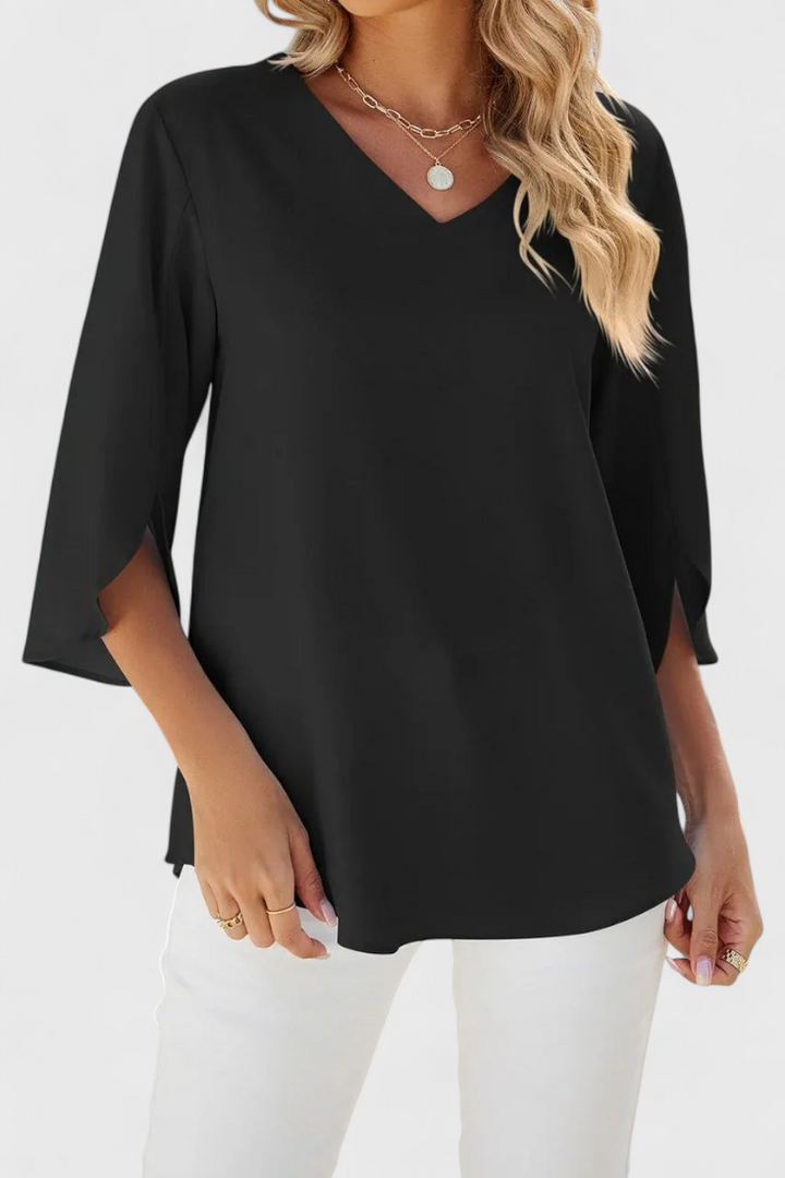 Tabitha Casual Blouse with Loose Cut and Sophisticated Style, view 3 - Elena Harper