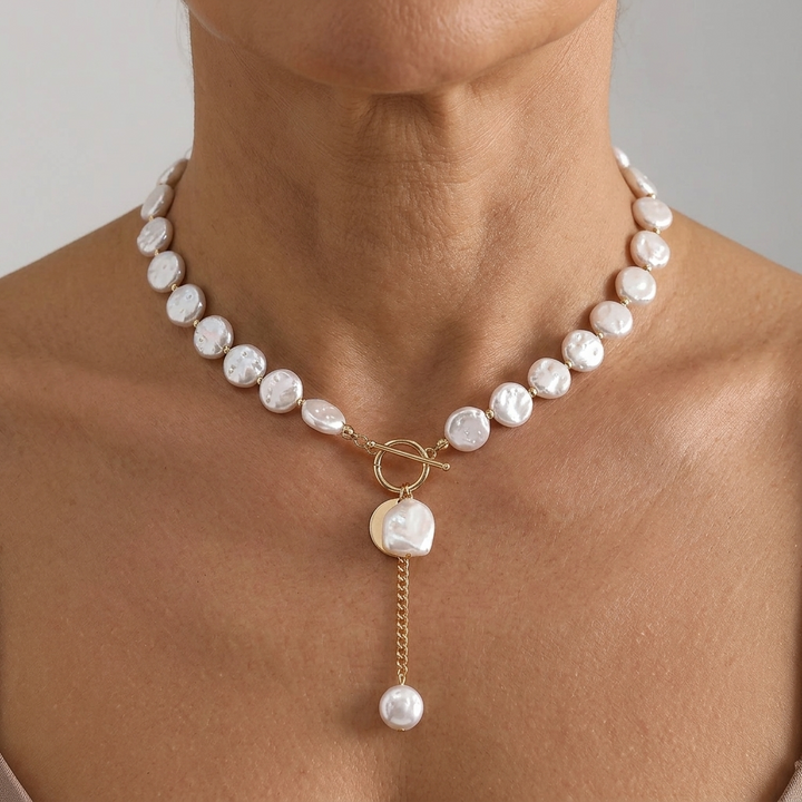 Baroque Layered Pearl Necklace - Elena Harper