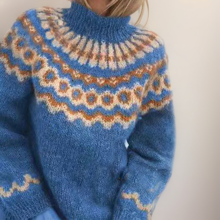 Amara Handmade Icelandic Style Sweater with Relaxed Fit for Women - Elena Harper