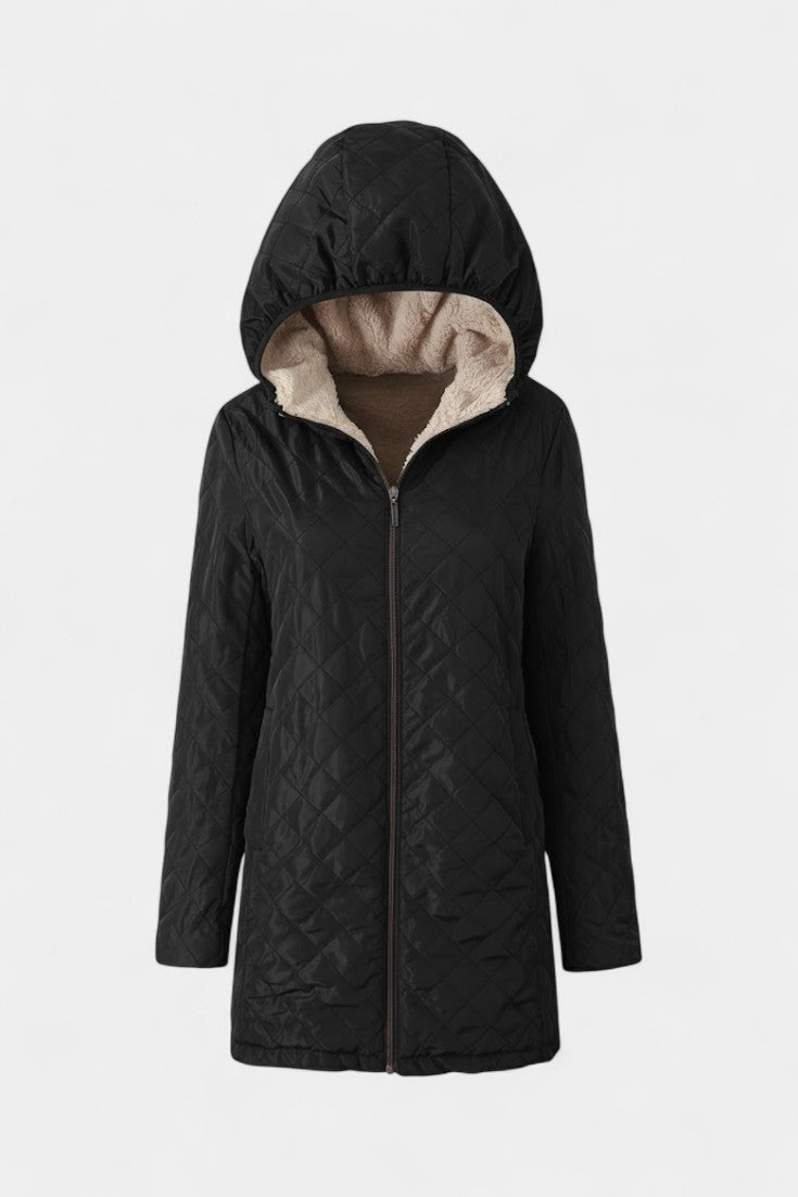 Ellery | Women's Quilted Hooded Jacket in Four Neutral Tones
