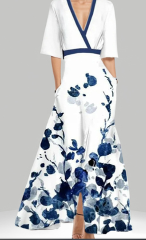 Yssa Elegant Floral Dress - Elena Harper