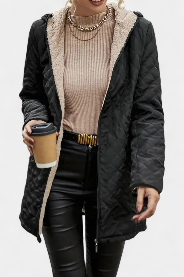 Ellery | Women's Quilted Hooded Jacket in Four Neutral Tones