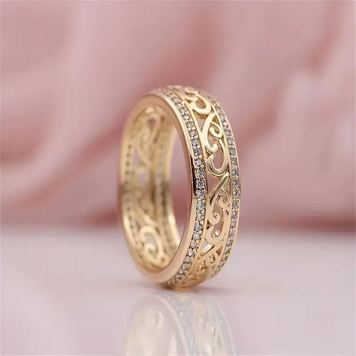 Bright Hollow Gold Ring - Elena Harper