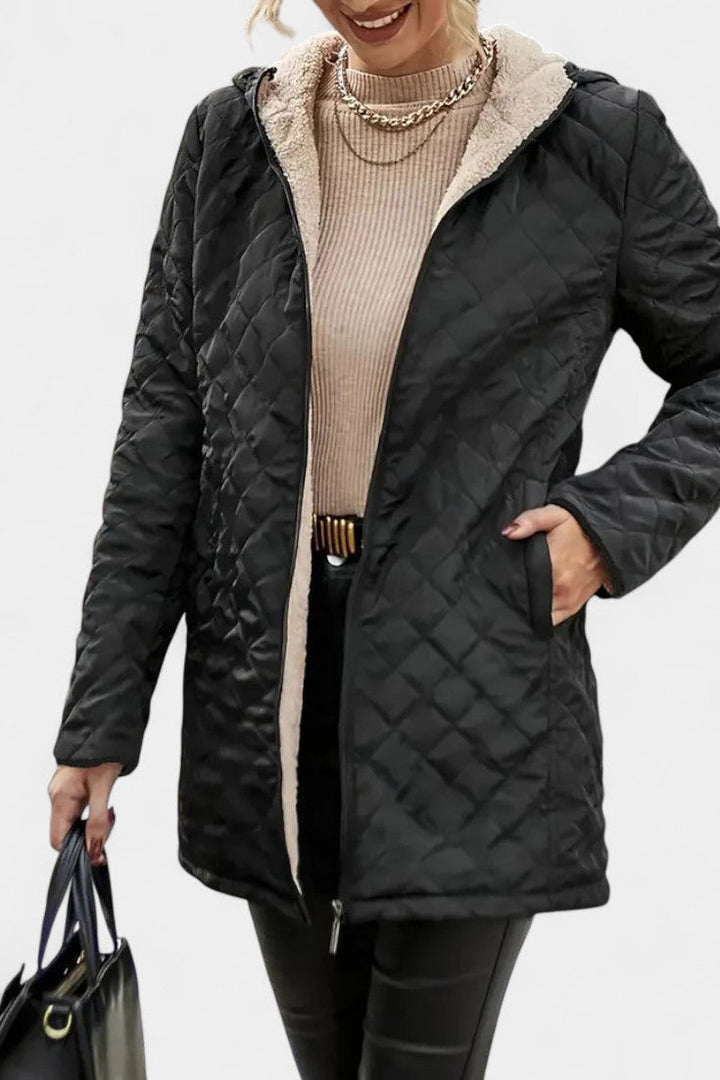 Ellery | Women's Quilted Hooded Jacket in Four Neutral Tones