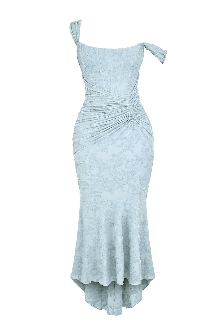 Dove Elegant Slim Cut Lace Maxi Dress - Elena Harper