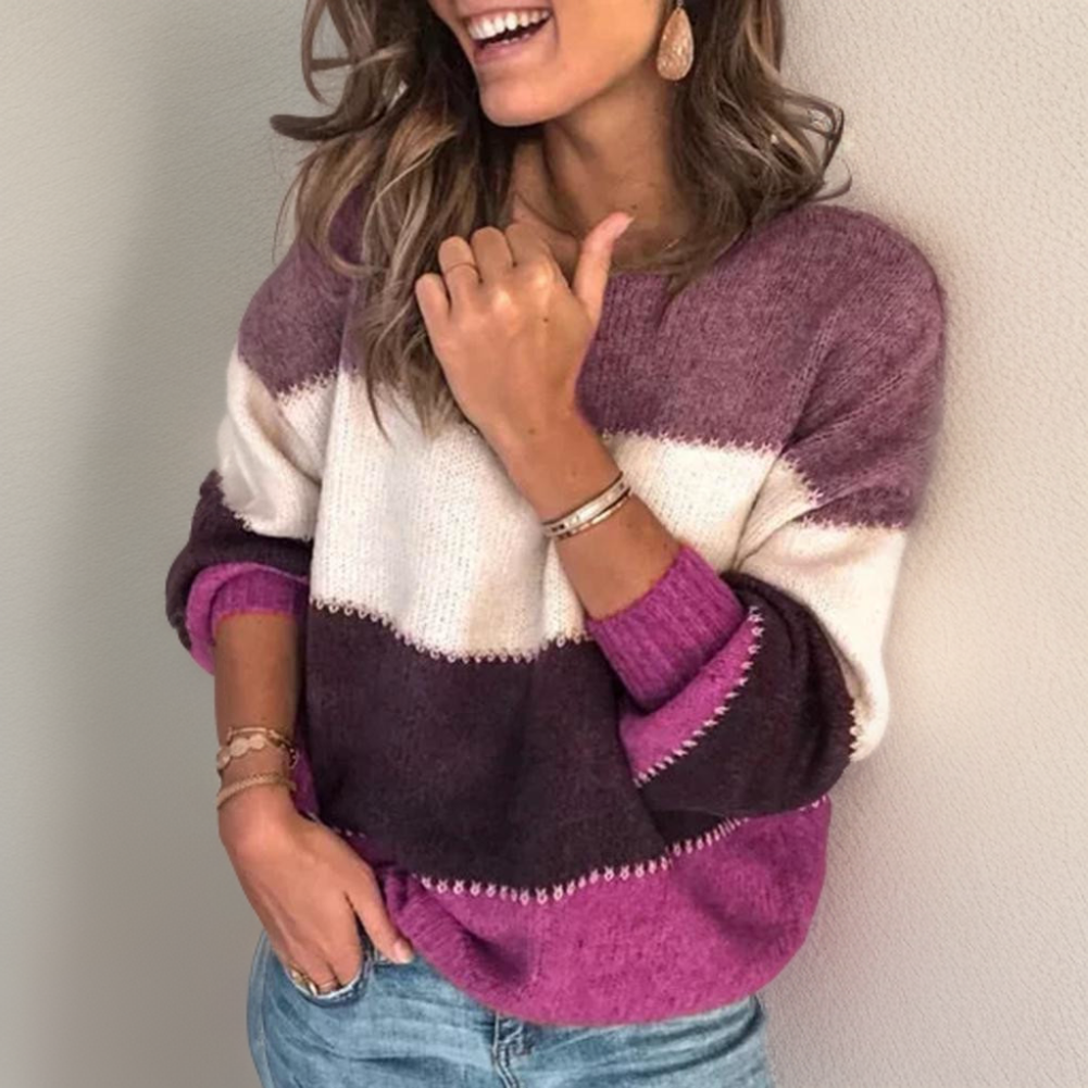 Rosmaria Cozy Block Sweater, view 6 - Elena Harper