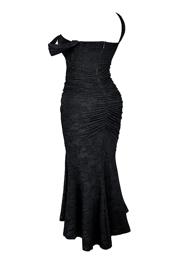Dove Elegant Slim Cut Lace Maxi Dress - Elena Harper