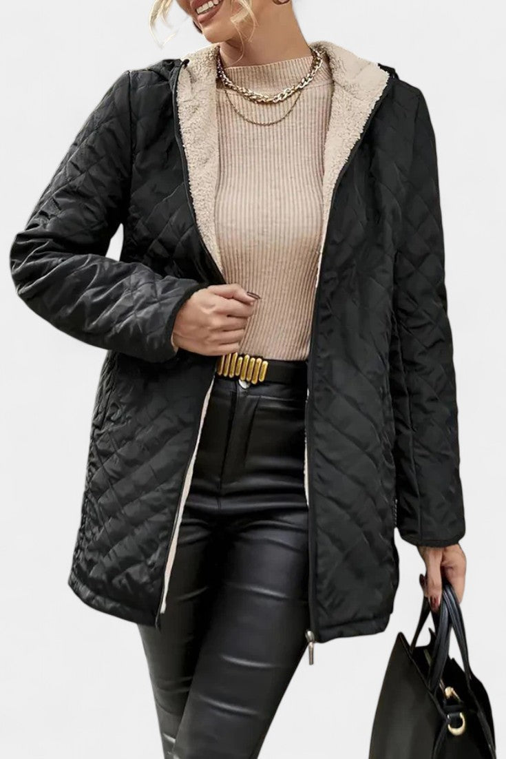 Ellery | Women's Quilted Hooded Jacket in Four Neutral Tones