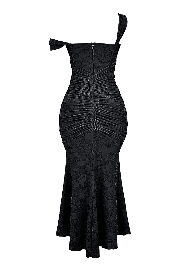 Dove Elegant Slim Cut Lace Maxi Dress - Elena Harper