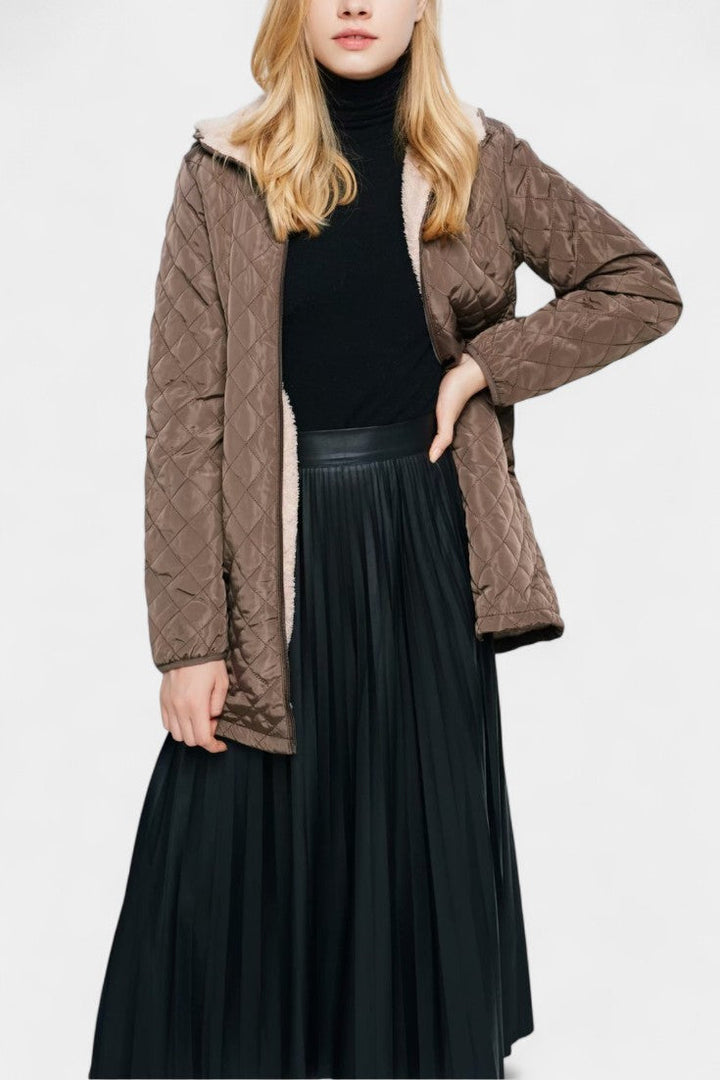 Ellery | Women's Quilted Hooded Jacket in Four Neutral Tones