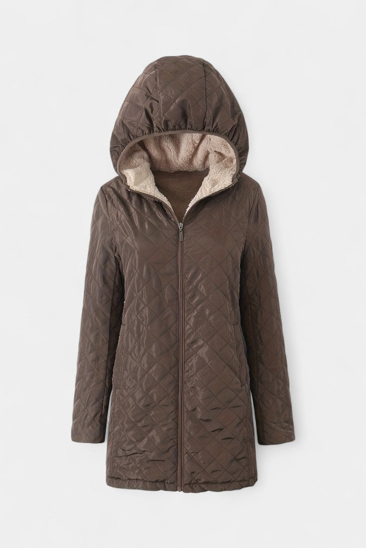 Ellery | Women's Quilted Hooded Jacket in Four Neutral Tones