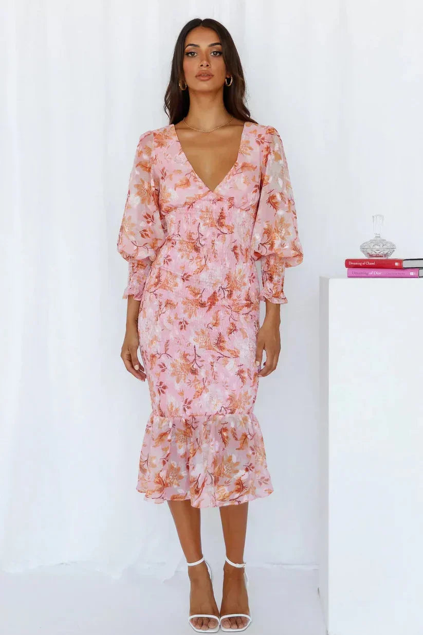 Reagan Stunning Flower Dress - Elena Harper