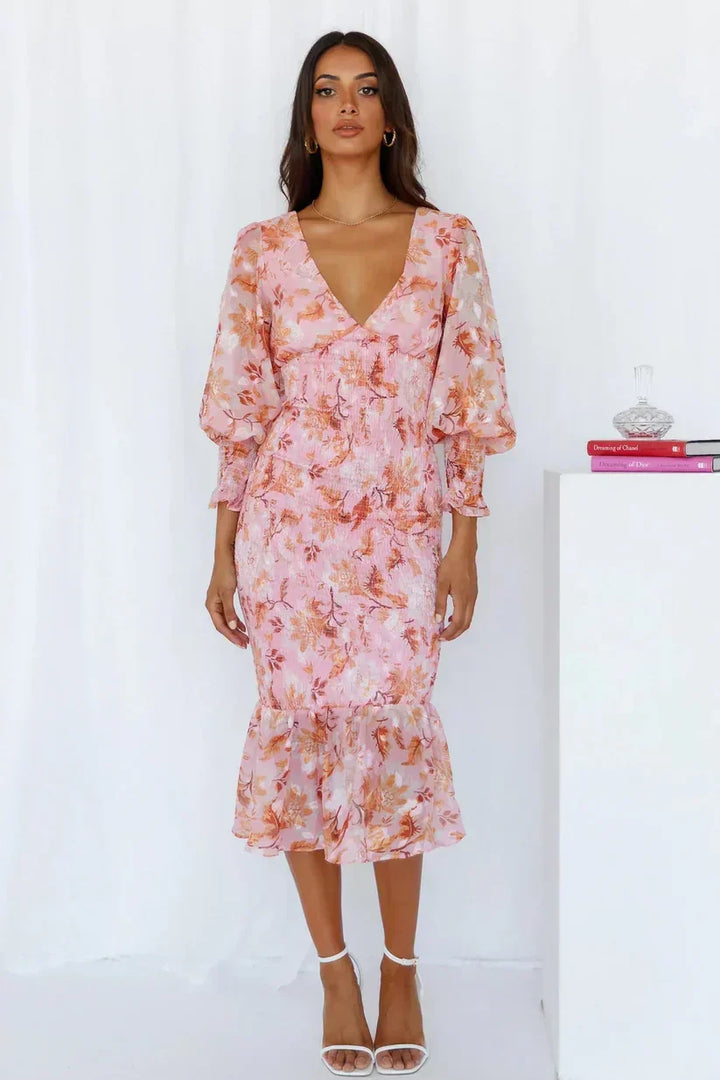 Reagan Stunning Flower Dress - Elena Harper
