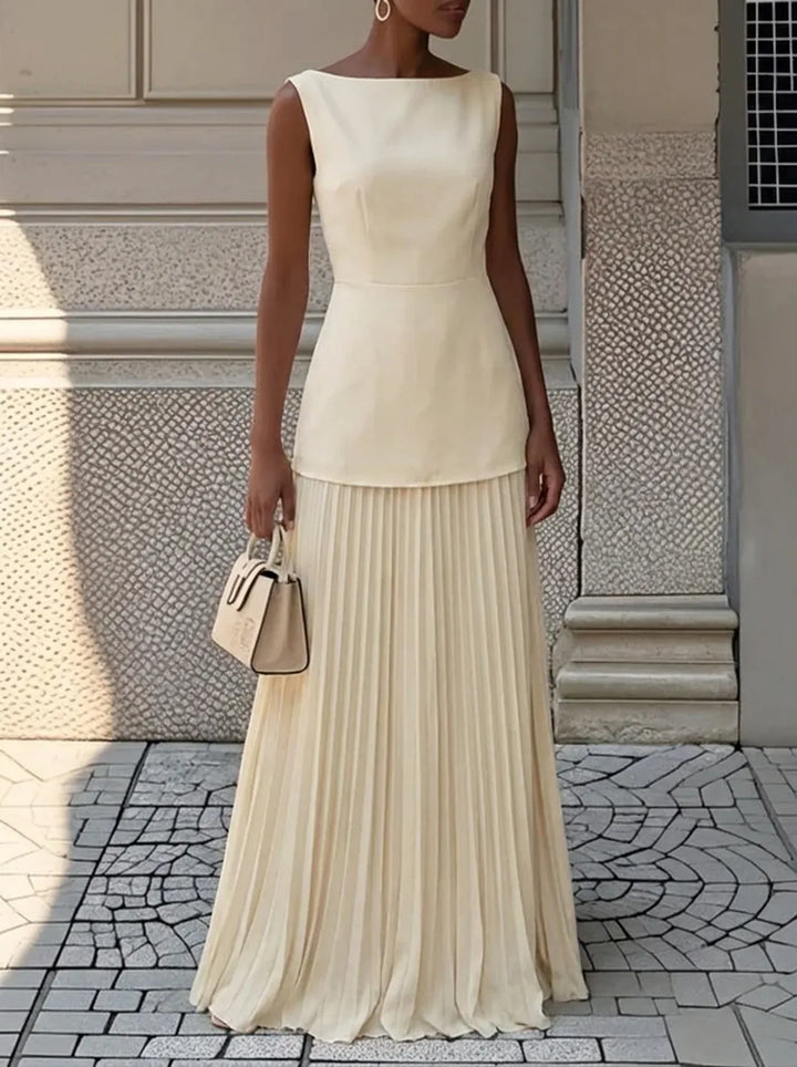 Celeste Pleated Maxi Dress - Elena Harper